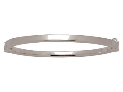 Pulsera Collar Cuadrado 4 Mm, 57 X 53 Mm, Plata 925