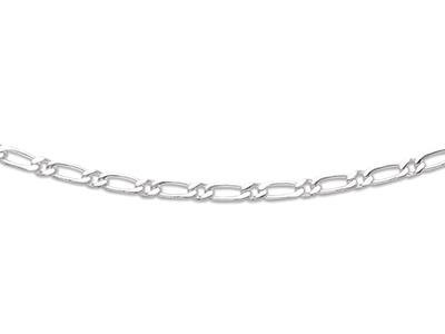 Cadena De Malla Alterna 11, 4 Lados 4,25mm, 55cm, Plata 925 Rodiada