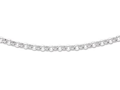 Cadena De Malla Jaseron 5,8mm, 45cm, Plata 925 Rodiada