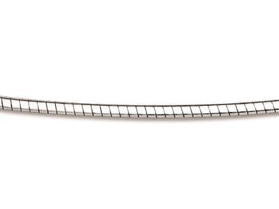 Collar Omega Curvo 4 Mm, 42-45 Cm, Plata 925 Rodiada - Imagen Estandar - 2