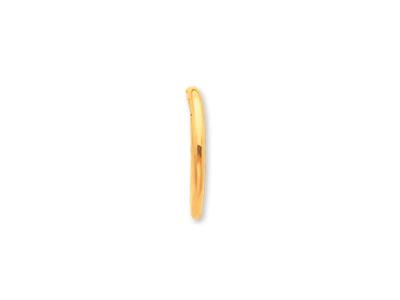 Pendientes De Aro Redondos De Alambre De 2 mm, Diámetro Exterior 16 mm, Oro Amarillo De 18 Quilates - Imagen Estandar - 2