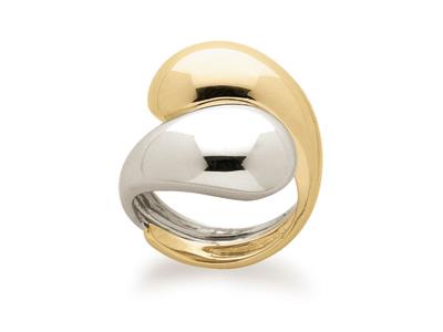 Anillo, Doble Curva, Oro De 18 Quilates