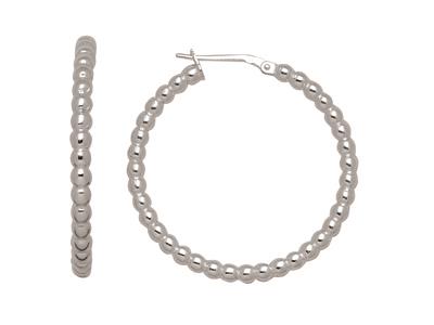 Aros Criollos Con Bola De 3mm, Diámetro Interior De 30mm, Plata 925