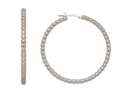 Aros Criollos Con Bola De 3mm, Diámetro Interior De 40mm, Plata 925