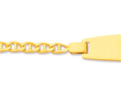 Baby Id Malla Marina, Placa De Barril, 14 Cm, Oro Amarillo De 18 Quilates - Imagen Estandar - 2