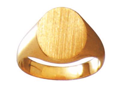 Anillo Sello Masivo Con Dedo 13 X 11 Mm, Oro Amarillo 18k. Ref. 24
