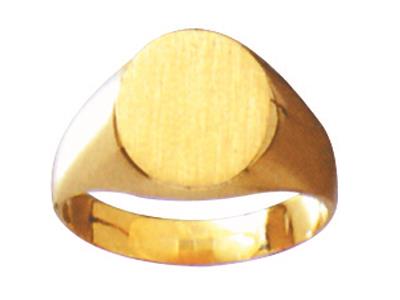 Anillo Sello Masivo Con Dedo 12 X 10 Mm, Oro Amarillo 18k. Ref. 25