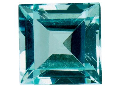 Topacio Azul Cielo Tratado, Cuadrado De 4mm