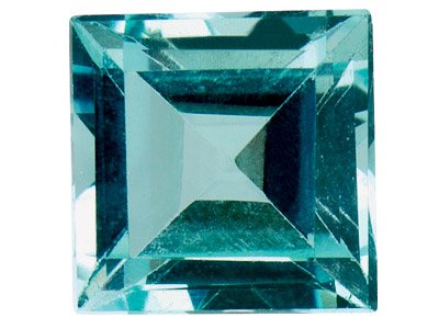 Topacio Azul Cielo Tratado, Cuadrado De 5 MM