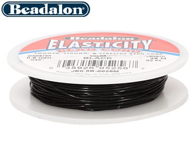 Hilo Elástico Negro Beadalon De 1 mm, Carrete De 25 Metros - Imagen Estandar - 2