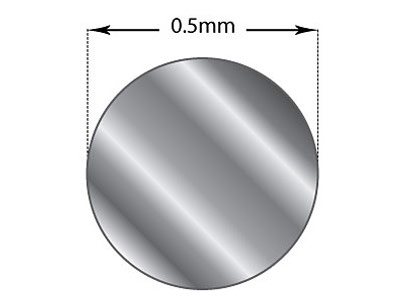 Alambre Fino Redondo De Plata Recocida De 0,50 mm, Longitud De 3 Metros - Imagen Estandar - 2