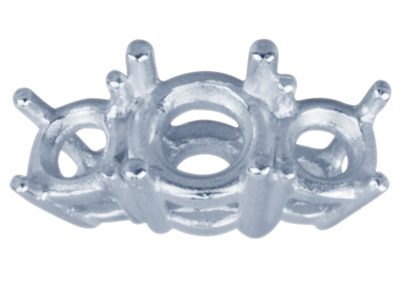 Chaton 3 Piedras De 3.54.253.5mm, Plata 925
