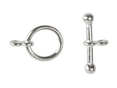 Cierre Fantasa Con Anilla De 9mm Y Barra De 15mm, Plata 925