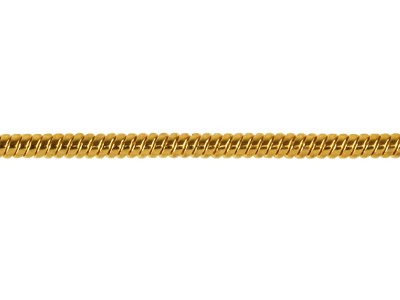 Cadena De Serpiente Chapada En Oro De 1,9 Mm, 18