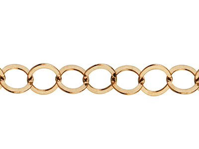 Cadena De Eslabones For\at 3,6 Mm, Gold Filled, Por Metro - Imagen Estandar - 2