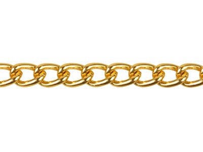 Cadena De Eslabones De 6 mm, Longitud De 1 Metro, Dorado* - Imagen Estandar - 2