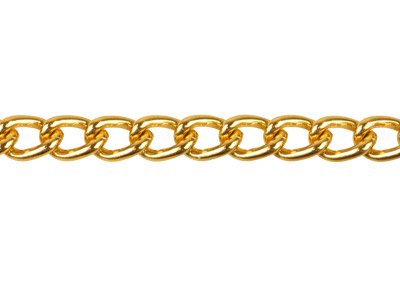 Cadena De Eslabones De 6mm, Longitud De 1 Metro, Dorado
