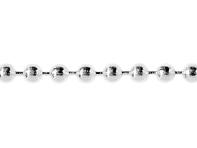Cadena De Malla De Bolas De 2,50mm, Plata 925. Ref. 00794