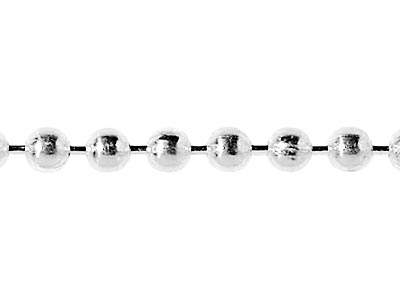 Cadena De Eslabn De Bola De 2 Mm, Plata 925
