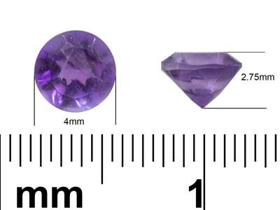 Amatista Redonda, 4 mm - Imagen Estandar - 3