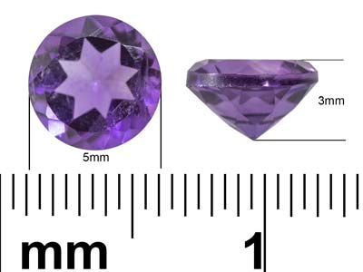 Amatista Redonda, 5 mm - Imagen Estandar - 3