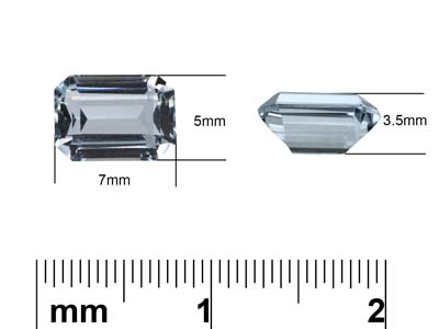 Aguamarina, Octogonal, 7x5 MM - Imagen Estandar - 3