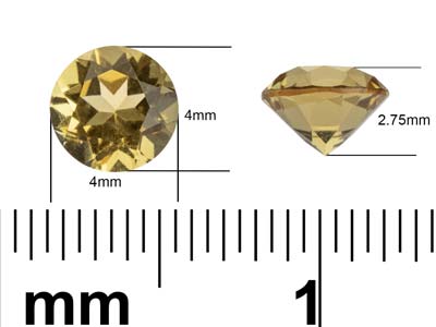 Citrina Redonda, 4 mm - Imagen Estandar - 3