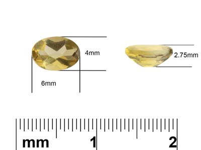 Citrino, Oval, 6 X 4 MM - Imagen Estandar - 3