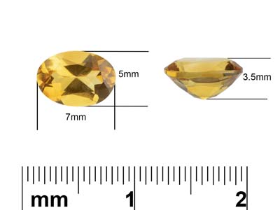 Citrino Ovalado, 7 X 5 mm - Imagen Estandar - 3