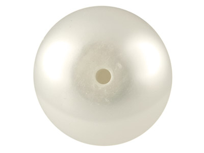 Par De Perlas Blancas De Botón Cultivadas En Agua Dulce Y Semiperforadas De 5,5 A 6 MM - Imagen Estandar - 2