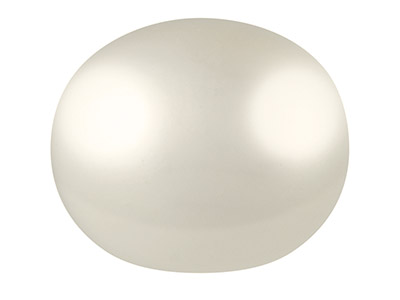 Par De Perlas Blancas Cultivadas Enagua Dulce Totalmente Redondas Semiperforadas De 6,5 A 7 MM