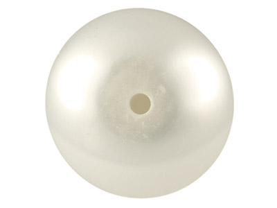 Par De Perlas Blancas Cultivadas Enagua Dulce Totalmente Redondas Semiperforadas De 9 A 9,5 MM - Imagen Estandar - 2
