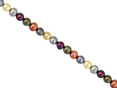 Perlas Multicolor Cultivadas En Agua Dulce De 6 A 8 MM De Tipo Patata 1845 Cm
