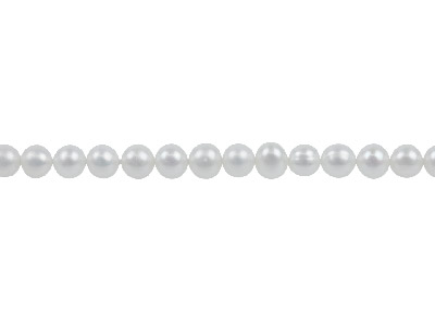 Perlas Cultivadas Redondas De 4 A 4,5 Mm, Blanco Natural, 16