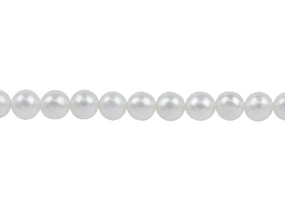 Perlas Cultivadas Redondas De 5,5 A6 Mm, Blanco Natural, 1640 Cm