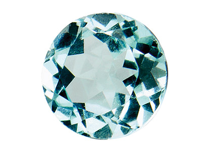 Topacio Azul Cielo Tratado, Redondo, 2,5mm