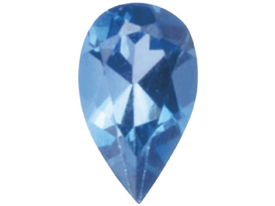 Topacio Azul De Londres Tratado, Forma Pera 5 X 3 mm - Imagen Estandar - 1