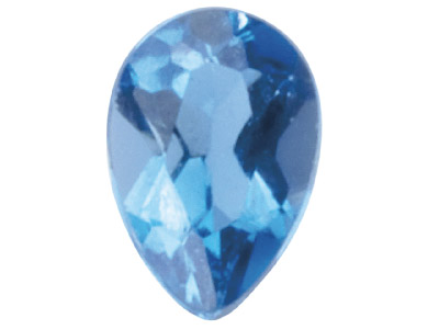 Topacio Azul De Londres Tratado, Talla Pera 6 X 4 mm - Imagen Estandar - 1