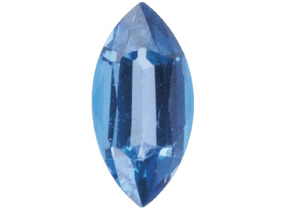 Topacio Azul De Londres Tratado, Talla Marquesa, 8 X 4 mm - Imagen Estandar - 1