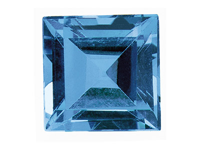 Topacio Azul De Londres Tratado, Cuadrado De 5 MM - Imagen Estandar - 1