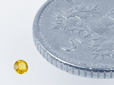 Zafiro Amarillo Redondo, 2 MM - Imagen Estandar - 2
