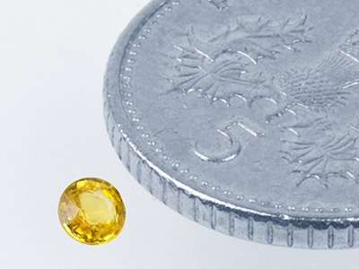 Zafiro Amarillo Redondo, 3 MM - Imagen Estandar - 2
