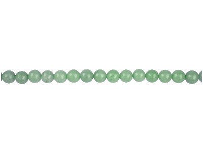 Aventurina Verde, Gema Redonda De 6 mm, Tira De 40 cm - Imagen Estandar - 1