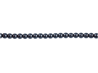 Sarta De 40 Cm 16  In  De Abaloriosde 4 Mm, Redondos, Semipreciosos Y De Hematita