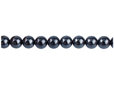 Sarta De 40 Cm 16  In  De Abaloriosde 8 Mm, Redondos, Semipreciosos Y De Hematita