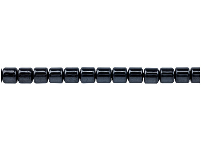 Sarta De 40 Cm 16  In  De Abaloriosde 6 Mm, Cilndricos, Semipreciososy De Hematita