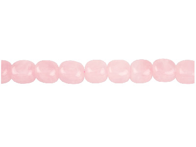 Cuarzo Rosa, Pepita De Piedra Fina 12x10 mm, Tira De 40 cm - Imagen Estandar - 1