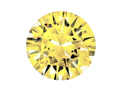 Circonita Cbica Preciosa, The Alpha Round Brilliant, 1 Mm, Dorado