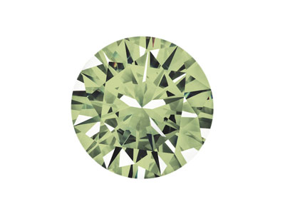 Circonita Cbica Preciosa, The Alpha Round Brilliant, 1 Mm, Peridoto