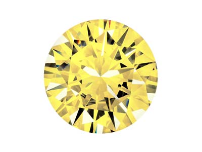 Circonita Cbica Preciosa, The Alpha Round Brilliant, 5 Mm, Dorado